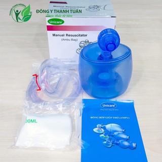 Bóng bóp giúp thở ambu người lớn ,thương hiệu unicare