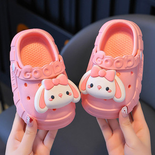 Dép sandal lỗ trẻ em bé gái dễ thương giẫm rác cảm giác chống trượt giày lỗ đi biển dành cho cha mẹ và con cái gói đầu dép