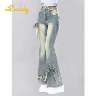 Lucidy wide jeans retro fashion minimalist fashion WNK2430QKV GM2450AGX