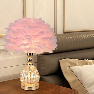 Lông Vũ Đèn Học Hiện Đại Đèn Bàn Học Đèn Đọc Sách Đầu Giường Bắc Âu Đèn Ngủ Decor Phòng Ngủ