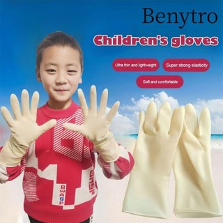 Benytro Găng Tay Làm Việc Trẻ Em, Găng Tay Cao Su Trẻ Em 26CM, Dụng Cụ Đỏ Vàng Xanh Chống Thấm Nước Găng Tay Bảo Vệ Không Tay Giặt Quần Áo