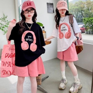 (12kg- 60kg) bộ quần áo in hình tai nghe cho bé và mẹ chất liệu cotton 4c mềm mát