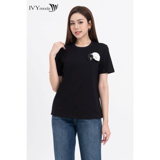 Áo thun nữ đính hoa ivy moda ms 57m7761