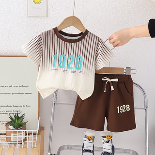 Mùa Hè Trẻ Em Bé Trai Quần Áo Trẻ Em Áo Thun Quần Short 2 Cái / bộ Bộ Đồ Thể Thao Giải Trí Cho Bé Bộ Đồ Thể Thao Cotton Cho Bé 0-5 Tuổi