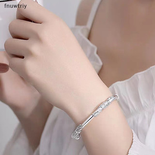 [Fnuwtriy] 1 Vòng Tay Hoa Toàn Diện Bạc Nữ Tinh Tế Và Nhẹ Mở Vòng Tay Có Thể Điều Chỉnh Vòng Tay Thời Trang Chắc Chắn Trang Sức Bạc VN