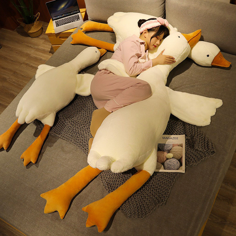 🦢 Gấu Bông Con Vịt🦢 Thú Nhồi Bông Gấu To Gối Con Vịt Nằm Sấp Cho Bé Má Hồng Trầm đồ Chơi Búp Bê Dễ T