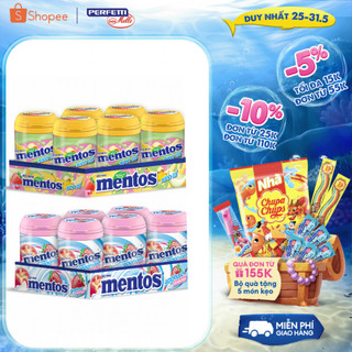 Kẹo Nhai Mentos hương trái cây (Hộp 6 hũ)