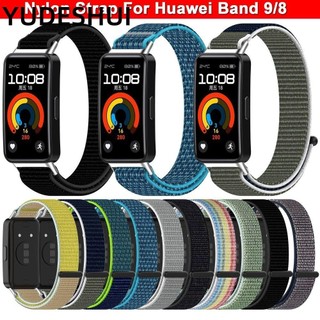 YUDESHUI Vòng tay, Dây đeo vòng Nylon có thể điều chỉnh bằng Nylon, Phụ kiện dây đeo cổ tay thay thế mềm cho Huawei Band 9 / 8