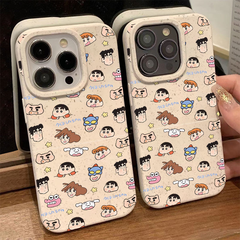 ốp lưng iPhone11 12 13 14 15 Pro Max 7+ 8 Plus XR X/XS Chống sốc Chống bụi bẩn Crayon Shin-chan Fami