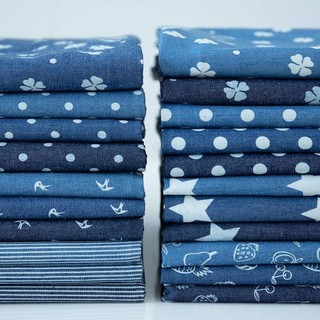 150 * 100CM Cotton In Hình denim Quần Áo Mùa Hè Quần Áo Thanh Niên Vải Áo Sơ Mi