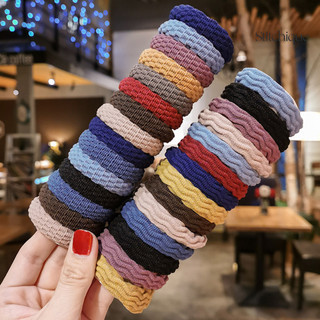 Stitchique _ 5 Cái Nữ Đơn Giản Mini Co Giãn Cao Băng Đô Quấn Tóc Dây Mũ Phụ Kiện