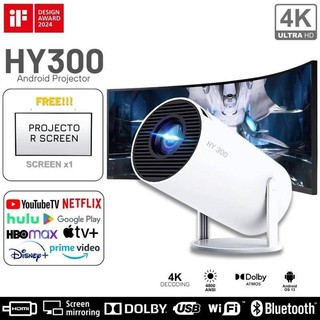 Máy chiếu mini 4k-hy300 chính hãng full hd android 11.0 độ sáng 8000 lumens bluetooth 5.0