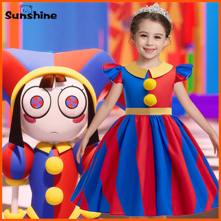 The Amazing Digital Joker Pomni Cosplay Trang Phục Cô Gái Đầm Thời Trang Xiếc Fantasia Trang Phục Tiệc Mùa Hè Váy Sinh Nhật