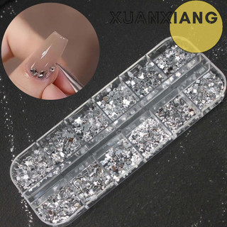 Bộ sequin đá quý pha lê XUANXIANGNail, trang trí bướm hình bát giác bằng nhựa 3D GM24501TF