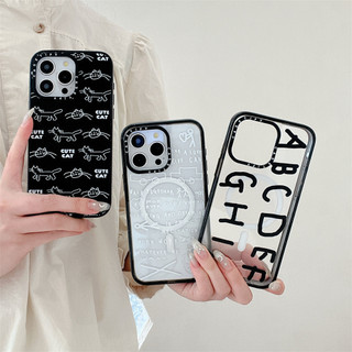 Casetifg INAPSQUARE Họa Tiết Sạc Từ Tính Ốp lưng Có Hộp Cho iPhone 16 12 13 14 15 Pro Max 16 Plus Trong Suốt Chống Sốc Bảo Vệ Vỏ Silicon Acrylic Ốp Lưng