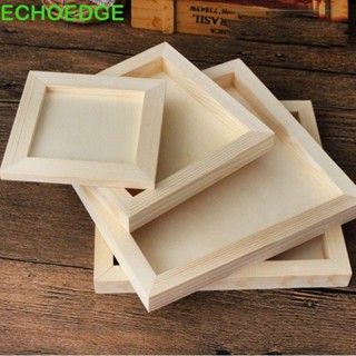 Echoedge DIY Khung đất sét trống, Giá đỡ câu đố nghệ thuật Trang trí máy tính để bàn Giá đỡ ảnh bằng gỗ, Tranh thủ công DIY tự nhiên Vẽ tranh Khung ảnh đa kích thước Tiệc lớp học