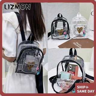 Túi thạch LIZMON, Ba lô trong suốt PVC, Túi mua sắm dung tích lớn chống nước thực tế
