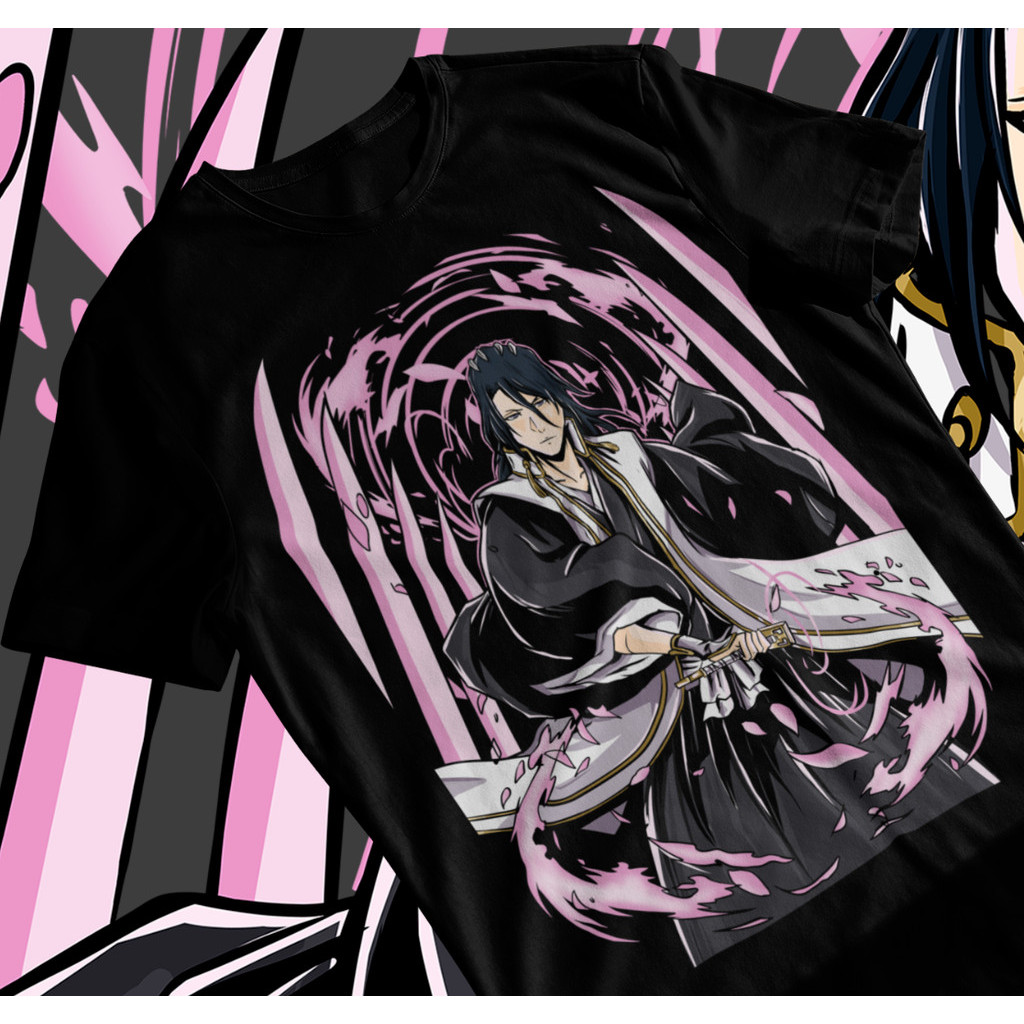 Bleach Byakuya Bandai Manga Strip Anime Unisex Áo Thun Mềm Tee