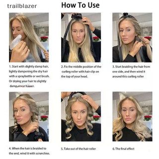Trailblazer Không Nhiệt Uốn Que Tóc Con Lăn Lụa Uốn Ruy Băng Lụa Uốn Mới