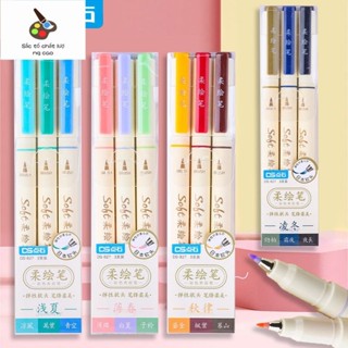 Bộ 3 Bút Brush Soft Viết Thư Pháp Calligraphy/Bullet Journal Ngòi Cao Cấp