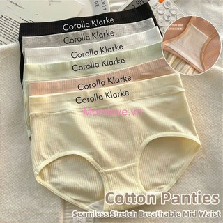 Quần Lót Liền Mạch Plus Kích Thước Co Giãn Kháng Khuẩn Thoải Mái Nâng Hông Eo Trung Bình Quần Lót Cotton Nguyên Chất Dành Cho Nữ