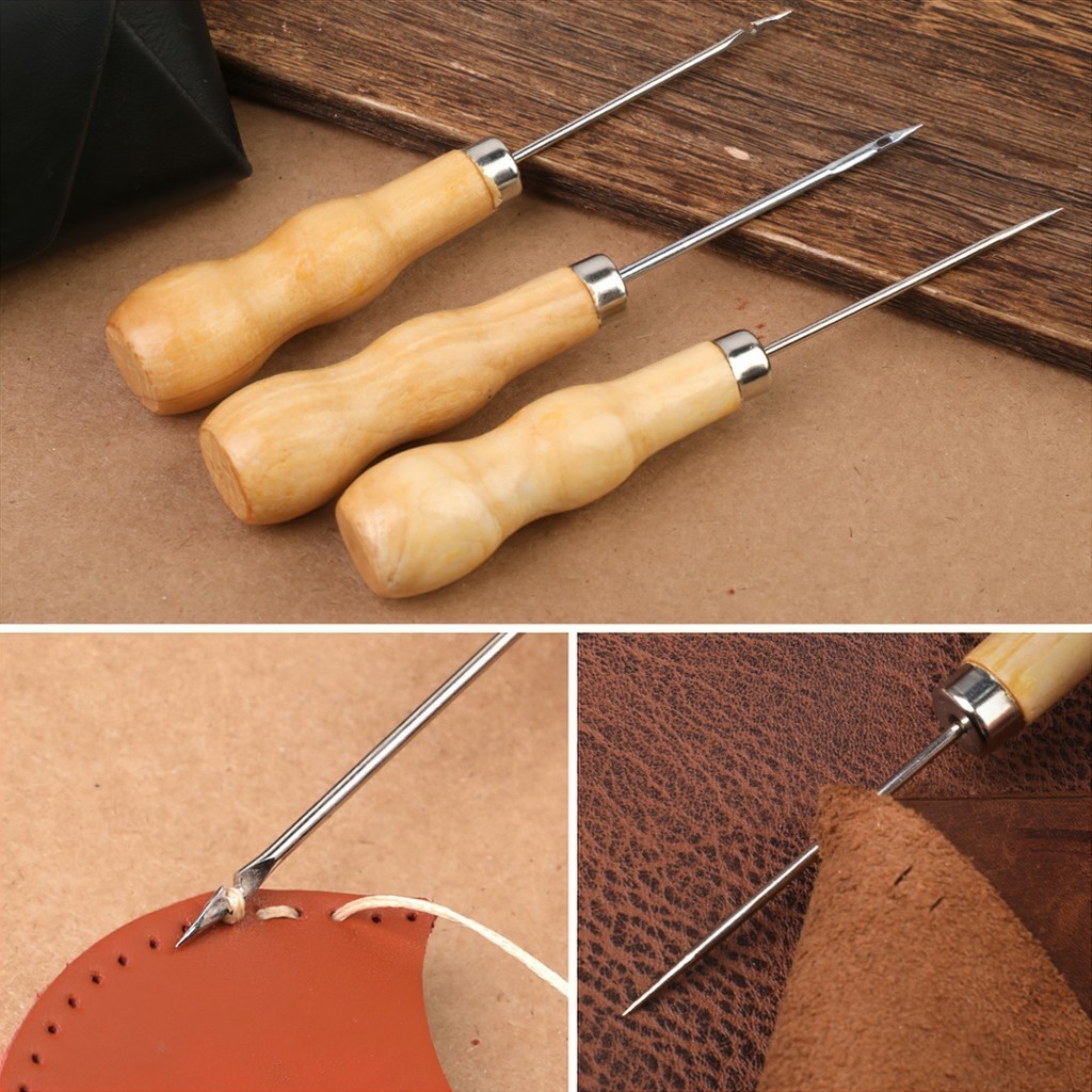 Set 3 Kim may giày, Cây dùi lỗ, dùi móc may, sửa giày dép, đồ da thủ công ARSE FANS