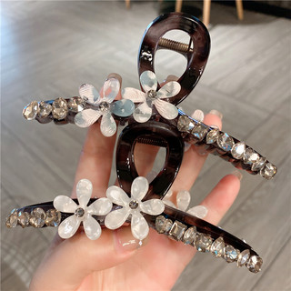 Hoa acrylic kích thước lớn phong cách mới cao cấp kẹp tóc cá mập