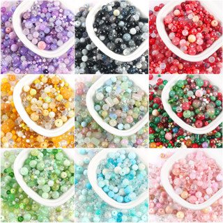 Hỗn Hợp Màu Sắc Hạt Giống Không Đều Pha Lê Thủy Tinh Tròn Rời Miếng Đệm Hạt Cho DIY Làm Vòng Tay Quyến Rũ Vòng Cổ Thủ Công Trang Sức