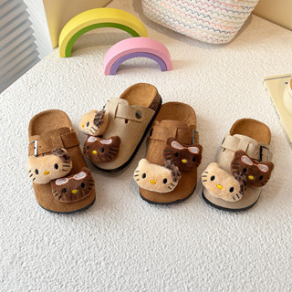 Mới Hello Kitty Bé Gái Dép Mùa Hè Hoạt Hình Dễ Thương Trẻ Em Nhân Quả Giày Công Chúa Thời Trang Chống Trơn Trượt Trẻ Em Nhà Dép Phẳng