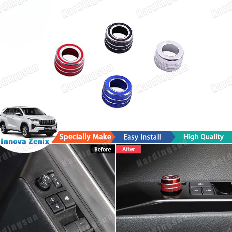 Toyota Innova Zenix AG10 Điều Chỉnh Gương Chiếu Hậu Núm Trang Trí Viền