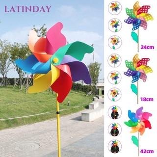 Latinday Bố cục Pinwheels Đồ chơi cho sân vườn gia đình Hoạt hình Đồ chơi trẻ em Nhựa Gió Spinners