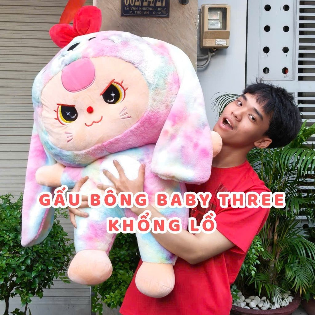 (HCM - Hỏa tốc 2h) Gấu bông Baby Three siêu to khổng lồ 1m EDA'S HOUSE