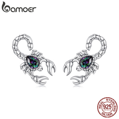Bamoer 925 Sterling Sliver Bông Tai Vintage Bọ Cạp Trang Sức Quà Tặng Cho Nữ SCE1833