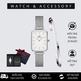 Đồng Hồ Nữ  Quadro Pressed Sterling & Vòng Tay Classic Cuff V1 D_W Chính Hãng - DANIEL WATCH STORE VN