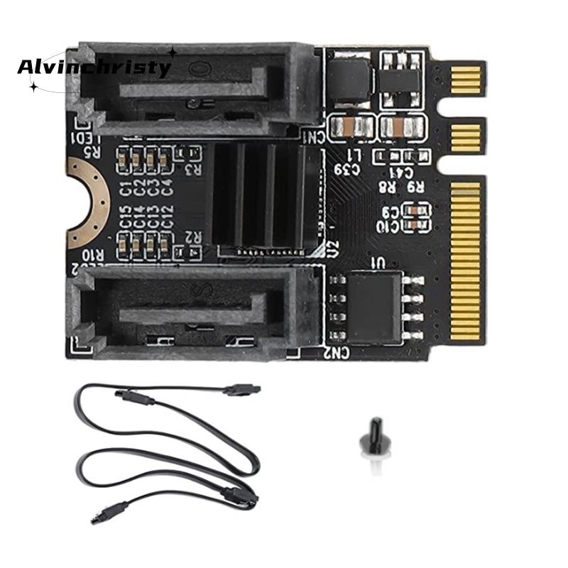 Thẻ mở rộng M2 sang SATA3.0 KEY A + E WIFI M.2 sang SATA Thẻ chuyển đổi đĩa cứng không cần cài đặt t