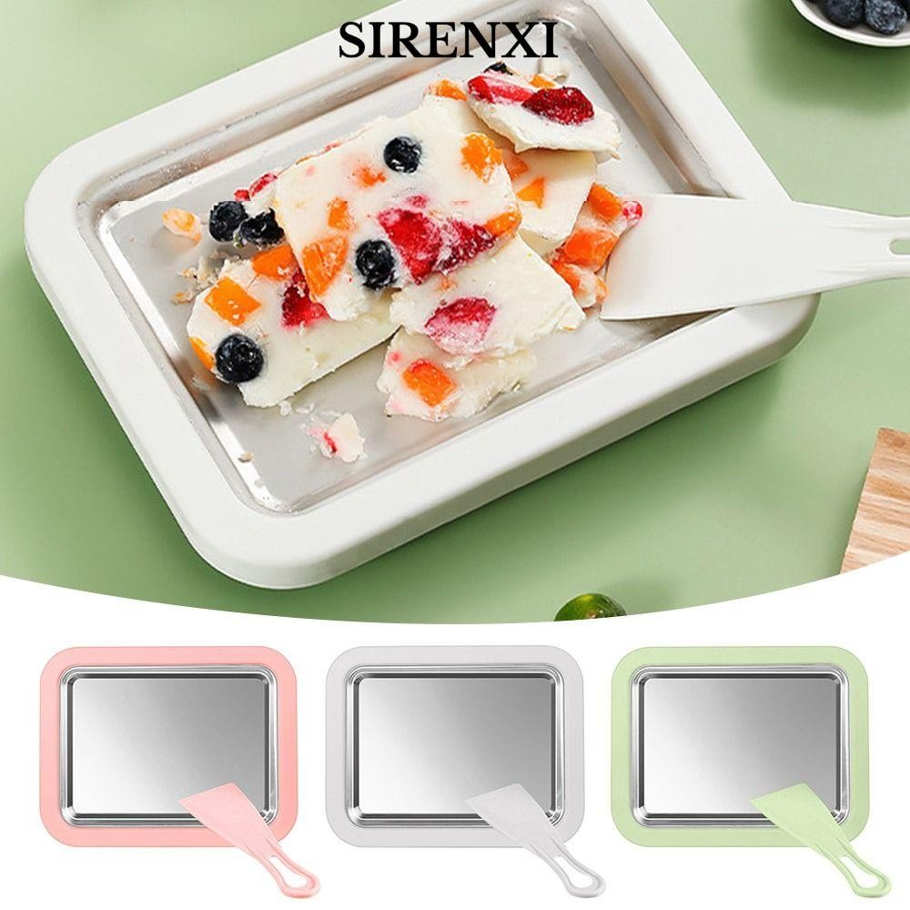 Máy làm sữa chua xào SIRENXI, Máy làm đá chiên Mini DIY, Máy làm kem tự làm cho trẻ em bằng thép không gỉ