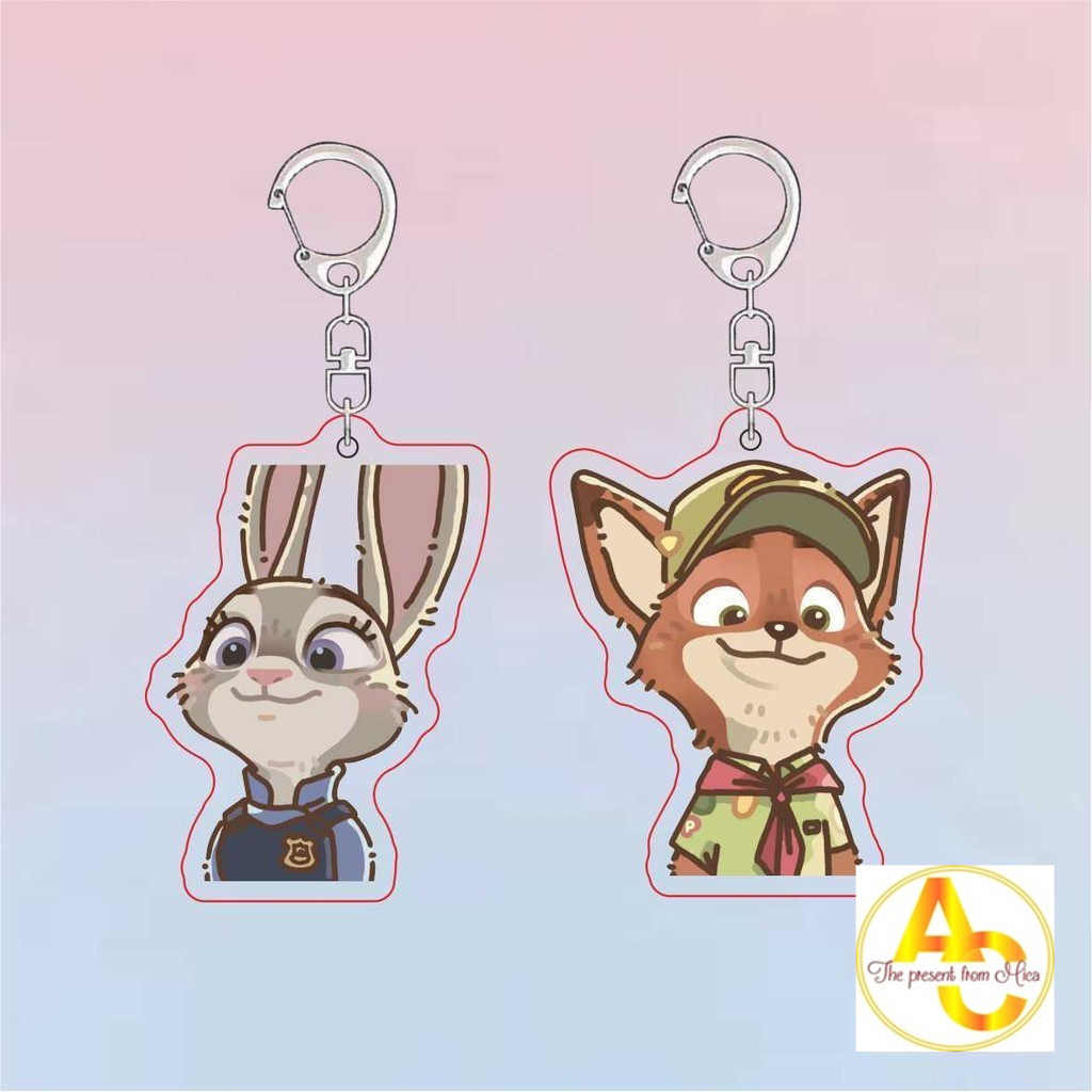 Móc khoá Zootopia, Nick the Fox, Judy the Rabbit