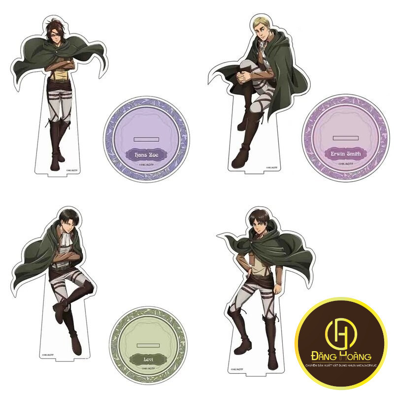 Mô hình Standee Attack on Titan Erwin Hange LEvi Eren Army Mikasa Jean Sasha 1 Phụ kiện trang trí  -