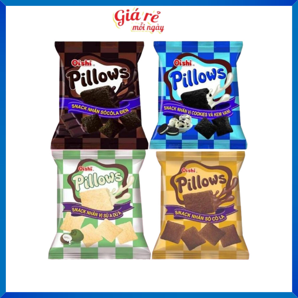 Combo 10 gói Snack Pillows Oishi 14gr / Bim Bim Oishi banhkeogiare