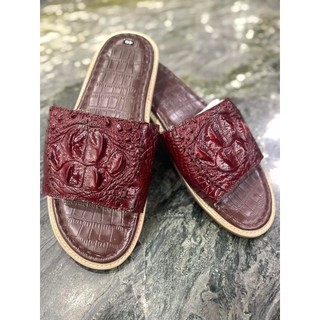   Dép Quai Ngang Gù Da Cá Sấu Nam Đế Bằng DéP Sandal