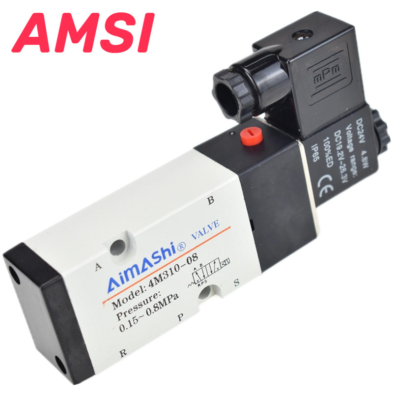 Van điện từ AMSi 4M210-08 4M310-08 4M310-10 4M410-15 Van thông gió 2-Bit 5 220V 24V