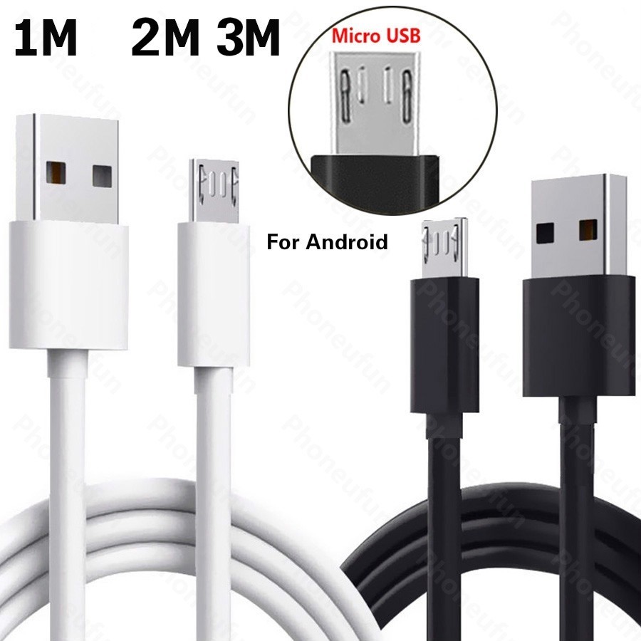 Dây Cáp Sạc Truyền Dữ Liệu Micro Usb Dài 1 / 2 / 3m Cho Android