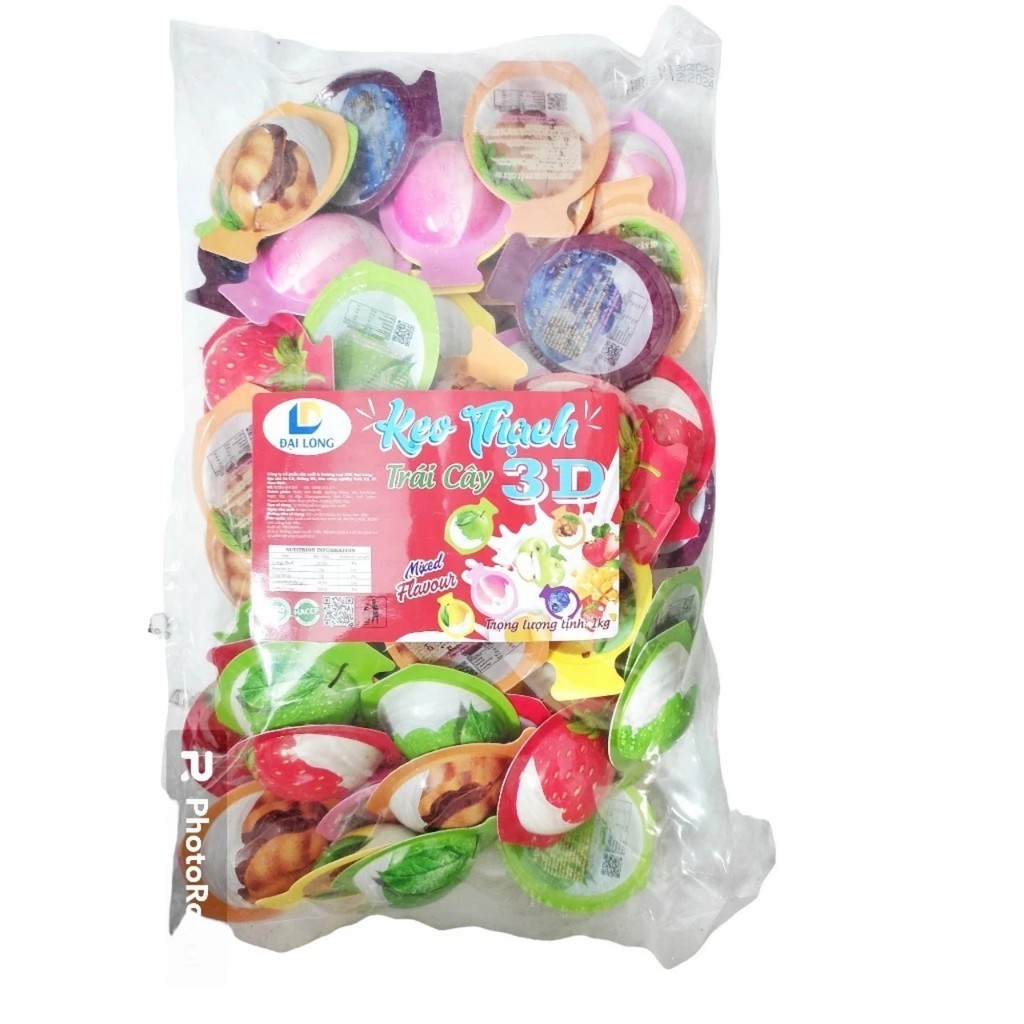 500G Thạch Trái Cây Đại Long 3D - Thạch Mochi 3D trái cây thơm ngon - đồ ăn vặt ăn vặt hot