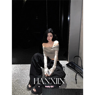 HANXIN áo phông áo thun nữ croptop baby tee Trendy Hàn Phong Phong cách Comfortable WTX2440WY4 19Z240507