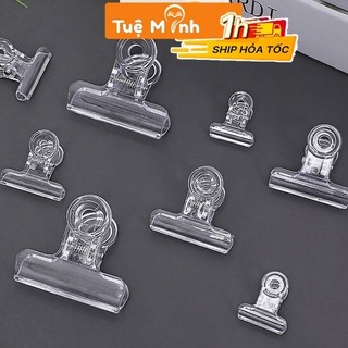 Kẹp giấy mini trong suốt K60 kẹp bướm nhựa trong suốt basic, kẹp ghim đánh dấu ghi chú