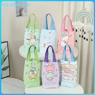 Túi đựng bình nước Sanrio,Túi đựng nắp cốc dễ thương,Túi ô cầm tay có thể tái sử dụng,Túi xách vải canvas ins.style_vn