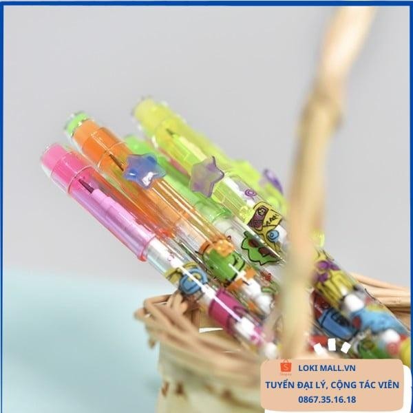 Bút chì khúc Thiên Long PC-09 - Bút chì đốt cho bé viết chì đốt viết chì khúc HB có tẩy, viết chì học sinh - Loki Home