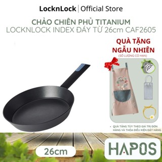 Chảo LocknLock Index Titanium chống dính Chính hãng size lớn 26cm, cao cấp đáy từ, có móc treo CAF2605 - HAPOS OFFICIAL