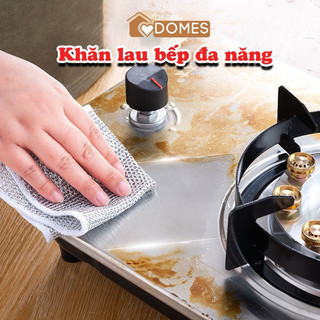 Khăn lưới dùng lau chén dĩa, giẻ rửa bát chất liệu sợi kim loại chống bám dầu tiện dụng trong nhà bếp