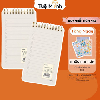 Sổ To Do List lò xo kép bìa nhựa B6 120trang Klong Ms955, tập note check công việc, ghi chú kế hoạch